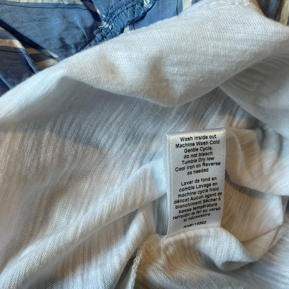 New Cinq a Sept Top Samantha Two Piece Blue Stripe Set Size Medium - Picture 9 of 12